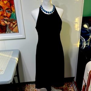 Eva Blue Black Dress Size 10 Petite